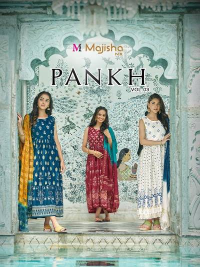 Pankh Vol 3 By Majisha Nx Ethnic Wear Kurti With Dupatta Collection